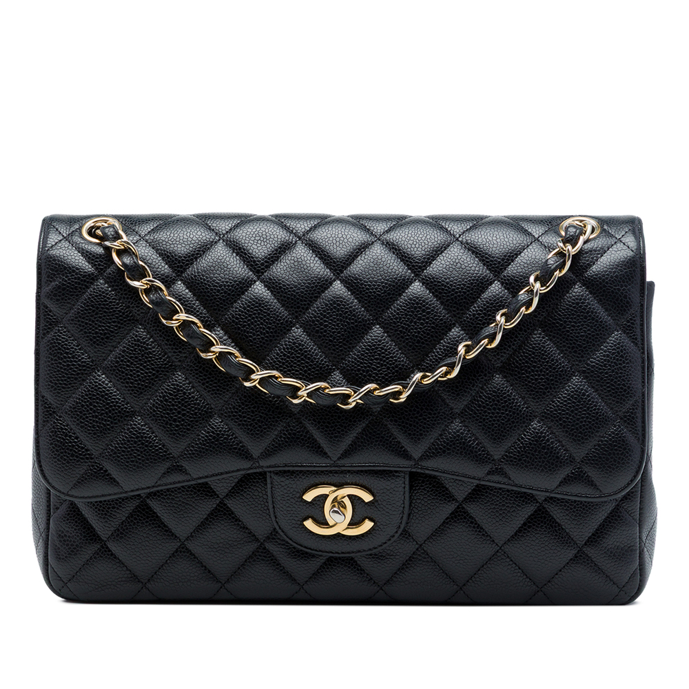 Pre-Loved Chanel Jumbo Classic Caviar Double Flap